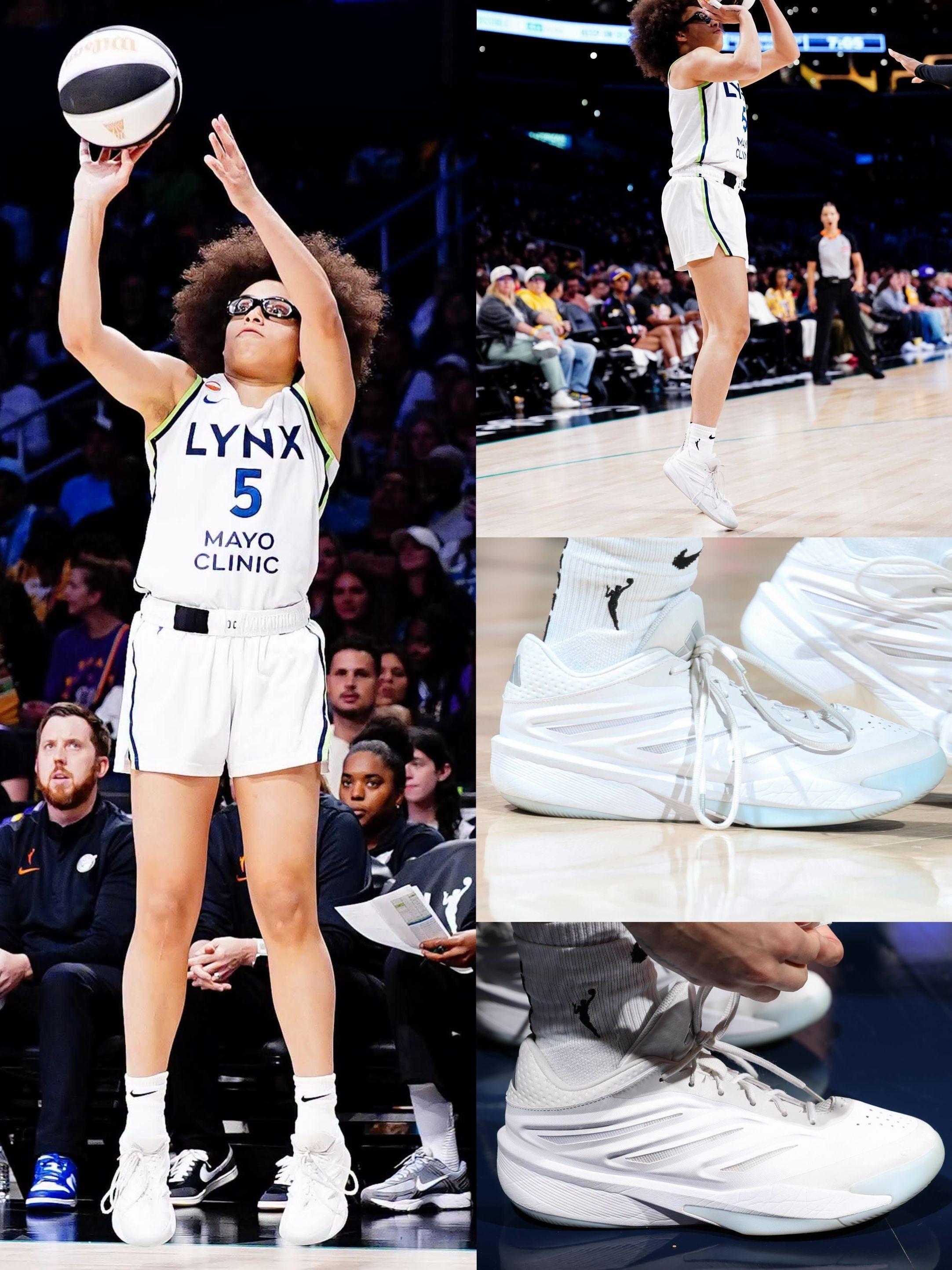 纯白战神降临WNBA!这双让Olivia Miles暴走的Adidas实战鞋,细节全曝光